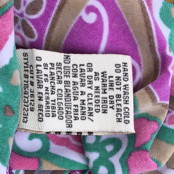 ECI Pink & Lilac Paisley Dress NWT Lord & Taylor 8 - Picture 14 of 14